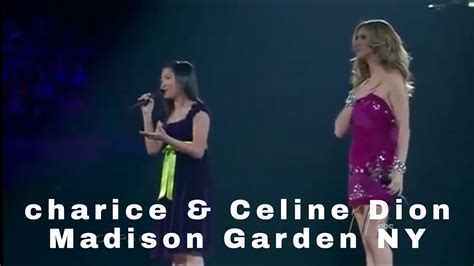 charice celine dion madison square garden|charice and Celine duet youtube.